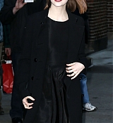 Emma Stone Arrives at David Letterman Show - December 15