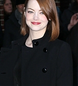 Emma Stone Arrives at David Letterman Show - December 15