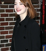 Emma Stone Arrives at David Letterman Show - December 15