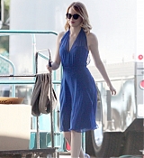 Emma Stone Filming 'LaLa Land' with Ryan Gosling - August 13