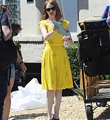 Emma Stone Films 'LaLa Land' Set Photos - August 17