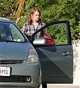 Emma Stone Films La La Land Set Photos - September 24