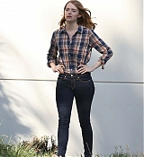 Emma Stone Films La La Land Set Photos - September 24