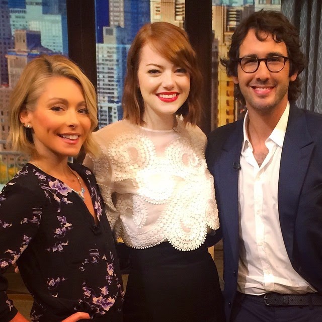 Emma Stone on LIVE! with Michael & Kelly Stills on October 15, 2014