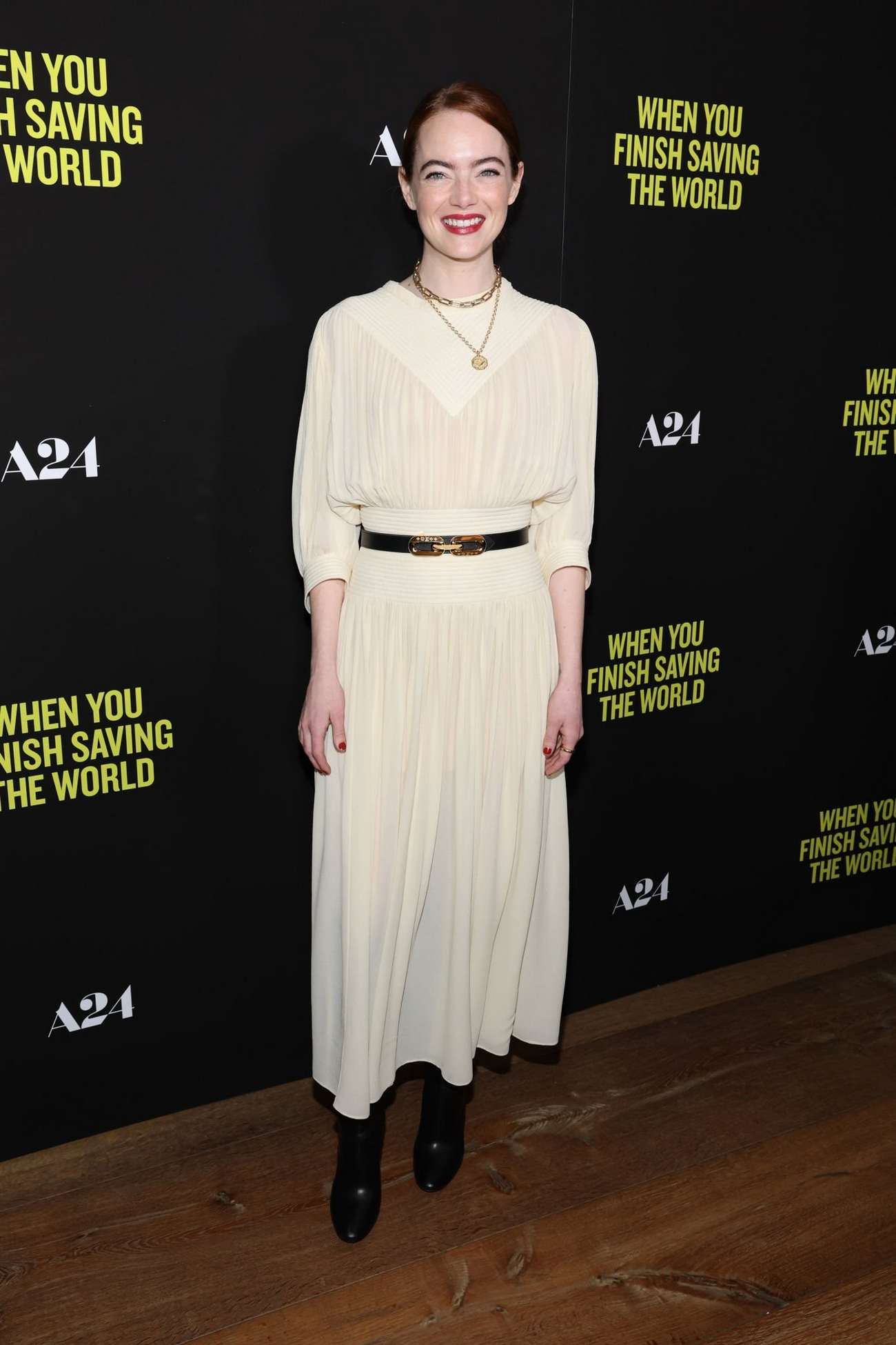Emma Stone at “When You Finish Saving The World”Premiere on January 12